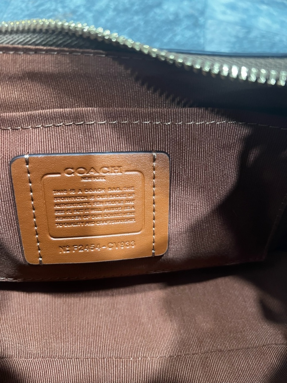 Coach Brown Teri Signature Crescent shoulder Bag with Gold Hardware - Picture 5 of 6